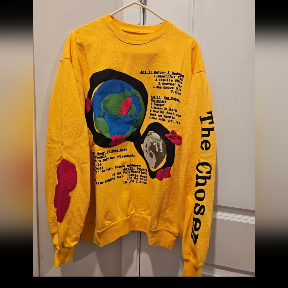 CPFM X MOTM YELLOW KID CUDI CREWNECK NEW SIZE SMALL or Xl